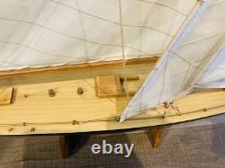 Shamrock V 1930 Coupe de l'Amérique Bateau J Modèle en Bois 36 Yacht Voilier UK