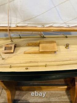 Shamrock V 1930 Coupe de l'Amérique Bateau J Modèle en Bois 36 Yacht Voilier UK