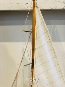 Shamrock V 1930 Coupe de l'Amérique Bateau J Modèle en Bois 36 Yacht Voilier UK