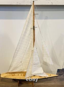 Shamrock V 1930 Coupe de l'Amérique J Boat Modèle en bois Yacht 36 Voilier UK