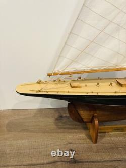 Shamrock V 1930 Coupe de l'Amérique J Boat Modèle en bois Yacht 36 Voilier UK