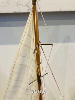 Shamrock V 1930 Coupe de l'Amérique J Boat Modèle en bois Yacht 36 Voilier UK