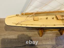 Shamrock V 1930 Coupe de l'Amérique J Boat Modèle en bois Yacht 36 Voilier UK