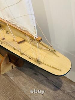 Shamrock V 1930 Coupe de l'Amérique J Boat Modèle en bois Yacht 36 Voilier UK