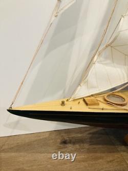 Shamrock V 1930 Coupe de l'Amérique J Boat Modèle en bois Yacht 36 Voilier UK
