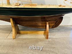 Shamrock V 1930 Coupe de l'Amérique J Boat Modèle en bois Yacht 36 Voilier UK