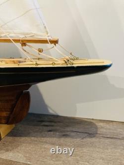 Shamrock V 1930 Coupe de l'Amérique J Boat Modèle en bois Yacht 36 Voilier UK