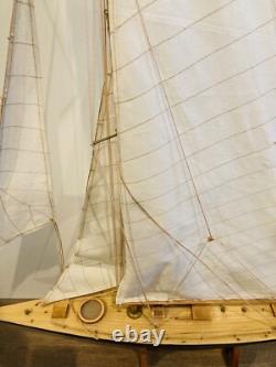 Shamrock V 1930 Coupe de l'Amérique J Boat Modèle en bois Yacht 36 Voilier UK
