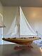 Shamrock V 1930 Modèle En Bois Du Voilier J Boat De La Coupe De L'america 39 Yacht Uk Sailboat Nouveau