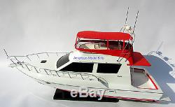 Silverton 42 Convertible Model Yachts Modèle De Bateau En Bois Fabriqué À La Main Nouveau