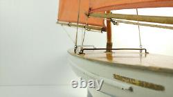 Star Classic Vintage Large Wood Model Boat Réglable Sailing Boating Pond Yacht