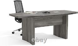 Table de conférence en forme de bateau de 6 pieds Safco Mayline Aberdeen, acier gris Tf, Modèle ACTB