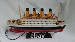Titanic With Lights 15 Beautiful Wooden Model Cruise Ship L40 Livraison Gratuite