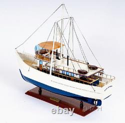 Trawler Motor Yacht Dickie Walker Modèle En Bois 25 Bateau De Pêche En Haute Mer Nouveau