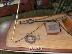 Très grand modèle de voilier vintage ou antique fait main, navire à voile de 67 pouces