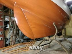 Très grand modèle de voilier vintage ou antique fait main, navire à voile de 67 pouces