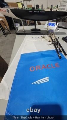 U22105 Oracle BMW Racing Boat Yacht USA 76 Modèle en Bois 38 Hauteur G3D
