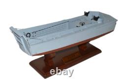 USN LCVP Higgins Boat D-Day Bateau de débarquement à rampe ouvrante modèle de bureau 1/24 WW2 SC
