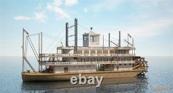 USS Mississippi 1870 1100 540 mm 21 kit de modèle en bois de bateau à vapeur, ornement cadeau