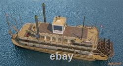 USS Mississippi 1870 1100 540 mm 21 kit de modèle en bois de bateau à vapeur, ornement cadeau
