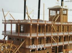 USS Mississippi 1870 1100 540 mm 21 kit de modèle en bois de bateau à vapeur, ornement cadeau