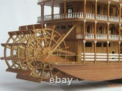 USS Mississippi 1870 1100 540 mm 21 kit de modèle en bois de bateau à vapeur, ornement cadeau