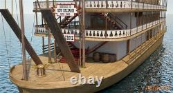 USS Mississippi 1870 1100 540 mm 21 kit de modèle en bois de bateau à vapeur, ornement cadeau