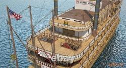 USS Mississippi 1870 1100 540 mm 21 kit de modèle en bois de bateau à vapeur, ornement cadeau