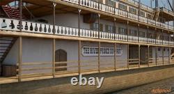 USS Mississippi 1870 1100 540 mm 21 kit de modèle en bois de bateau à vapeur, ornement cadeau