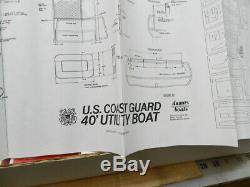 Us Coast Guard 40' Utilitaire Bateau Dumas Bateaux Maquette En Bois Kit # 1210 Withextras