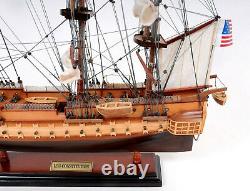 Uss Constitution Wooden Tall Ship Model 22 Old Ironsides Bateau Entièrement Assemblé