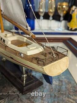 VOILIER Modèle de Bateau en Bois Décor Modèle de Bateau Voilier 16 X 3 3/4