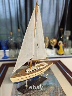 VOILIER Modèle de Bateau en Bois Décor Modèle de Bateau Voilier 16 X 3 3/4