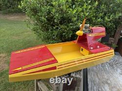 VTG 36 Bateau Modèle Airboat R/C en Bois Buggy de Marais Sur Mesure avec Moteur O. S. Max FX