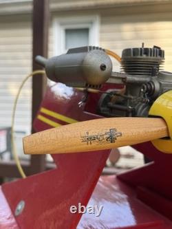 VTG 36 modèle de bateau aéroglisseur en bois R/C construit sur mesure pour marais avec moteur O.S. Max FX  <br/>
