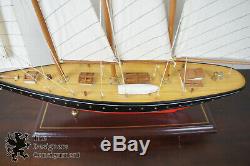 Vintage 33 ' ' Bois Modèle Voile Bateau À Voile Bateau Maritime Nautique Scooner Yacht