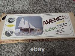 Vintage America 1851 Modèle En Bois De Leclerc Bateau De Voile Easy-kit