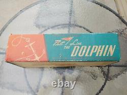 Vintage Fleetline Dolphin Bois Modèle En Plastique De La Batterie Toy Speed ​​boat # 500 Withbox