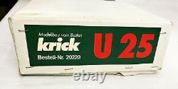 Vintage Krick U25 Sous-marin R/c Modèle Kit #20220 (unterseeboot U25) Bois/plastique