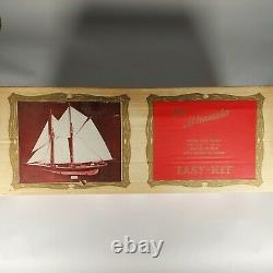 Vintage Les Produits Easykit'bluenose' Solid Hull Wood Ship Model Kit 33 Long