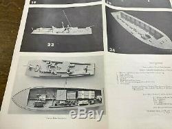Vintage Nos Us Navy Pt 109 En Bois Torpedo Patrouille Modèle En Bois Bateau Kit Box 33 In