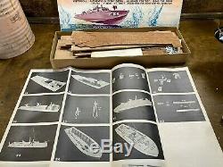Vintage Nos Us Navy Pt 109 En Bois Torpedo Patrouille Modèle En Bois Bateau Kit Box 33 In