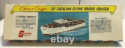 Vintage Sterling Modèles En Bois Chris Craft Catalina 50' Flying Bridge Boat Kit