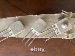 Vintage des années 1950 en bois fait main similaire au croiseur léger USN Brooklyn ou St. Louis