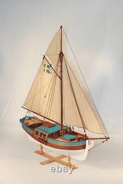 Voilier Suédois à l'échelle 1:24 de 540 mm maquette de bateau en bois Sweden Yacht Sail Boat Scale 1:24 540 mm Wood Ship Model kit Shi cheng