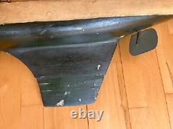 Voilier de bassin ancien vintage en bois et métal avec quille de 39 pouces