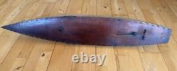 Voilier de bassin ancien vintage en bois et métal avec quille de 39 pouces