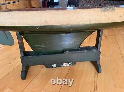 Voilier de bassin ancien vintage en bois et métal avec quille de 39 pouces