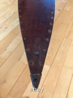 Voilier de bassin ancien vintage en bois et métal avec quille de 39 pouces