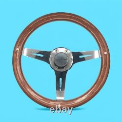 Volant de bateau Gussi Italia Modèle 301 avec jante en bois et logo Chris Craft